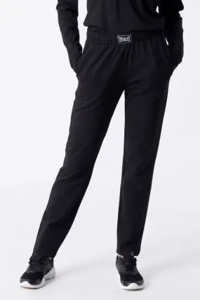 EVERLAST BASIC  Black pantalone in felpa invernale dritto al fondo donna