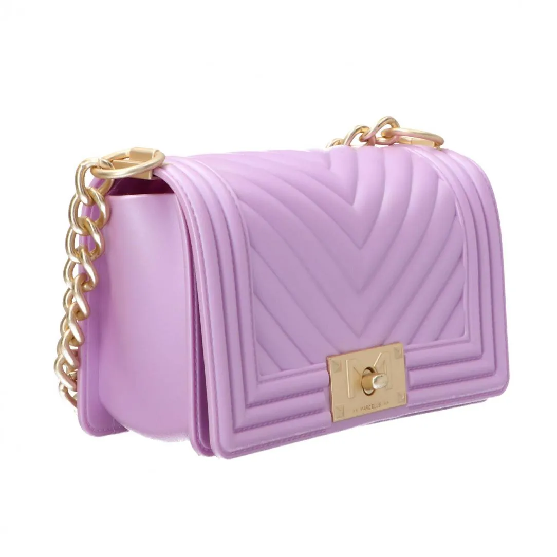 Flat S mahnattan bag mini Viola orchidea