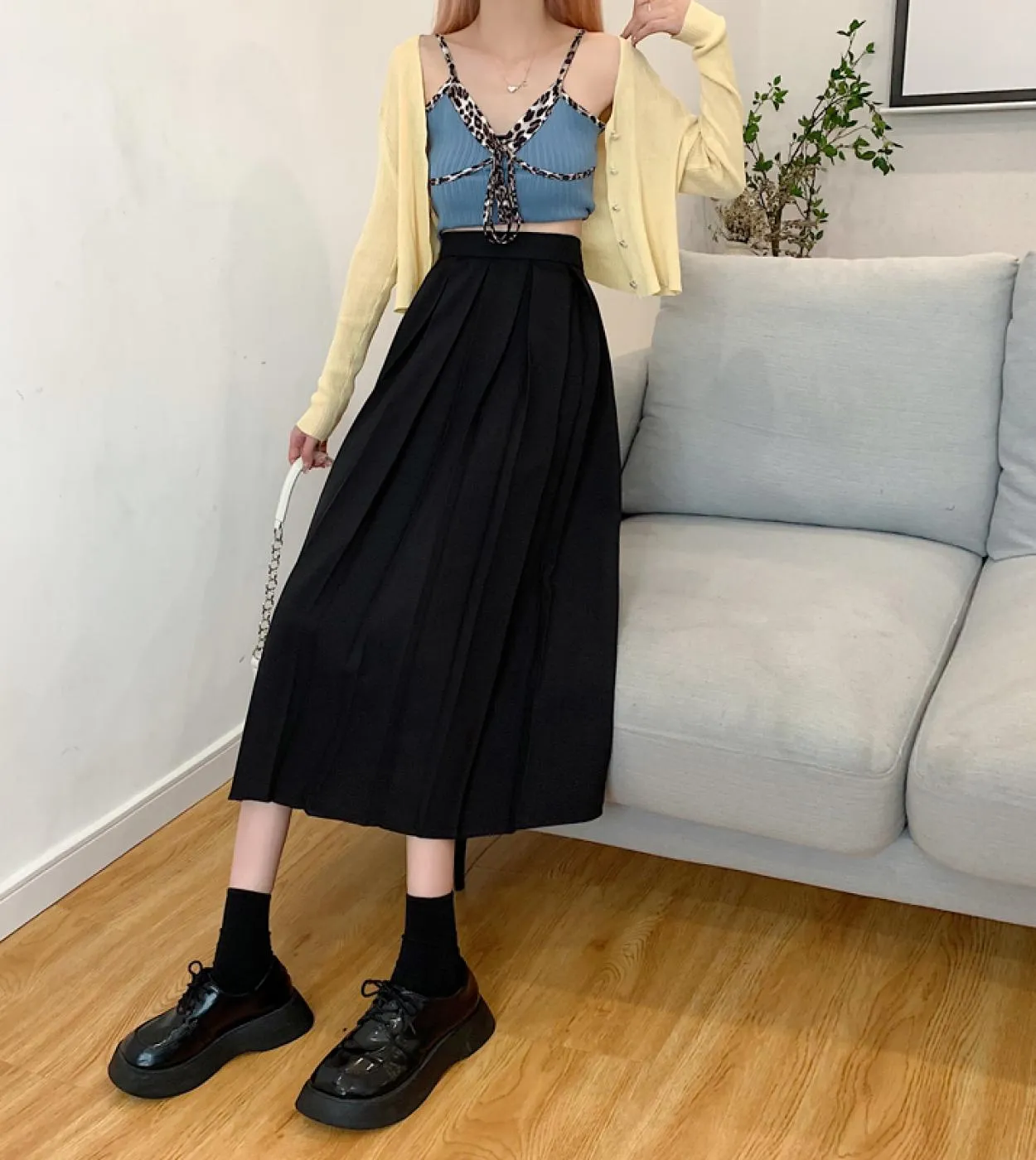 Gonna lunga marrone 2022 moda estiva gonna longuette nera a vita alta donna elegante una linea gonne a pieghe per ragazze primav
