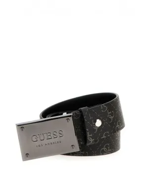 GUESS BM7778P3435 cintura belt uomo in pelle nero logato