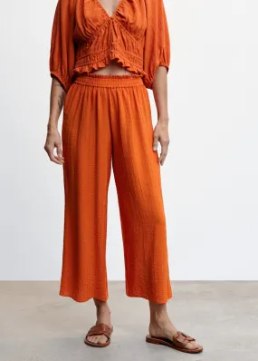 Pantaloni culotte texture