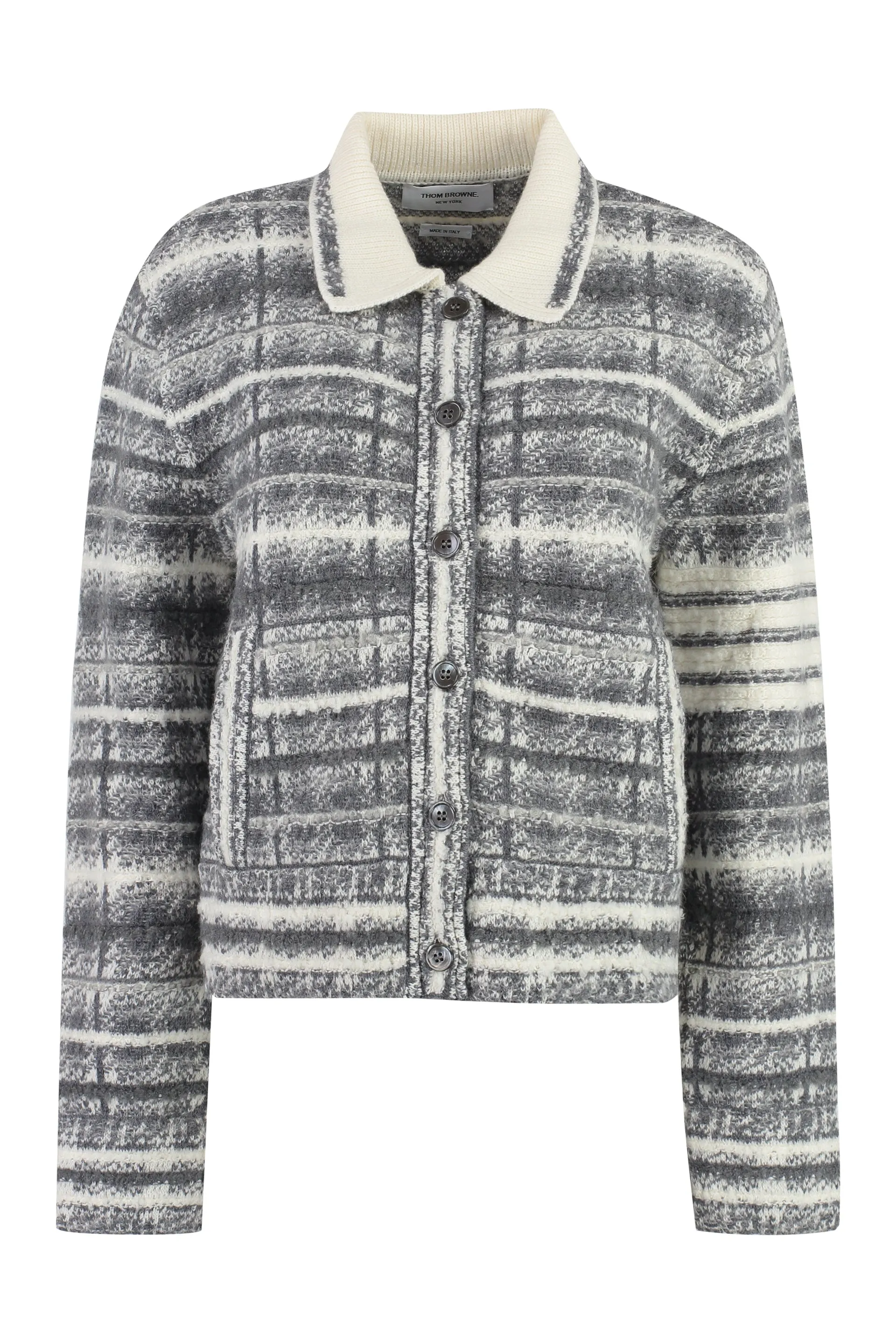 Thom Browne Giacca in lana motivo check